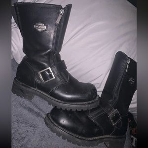 Harley Davidson Ladies Riding Zip-Up Boots Stock #D87037 Size 6.5